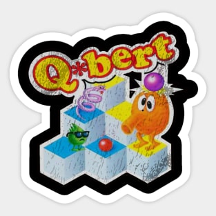 Retro Video Game Q Sticker